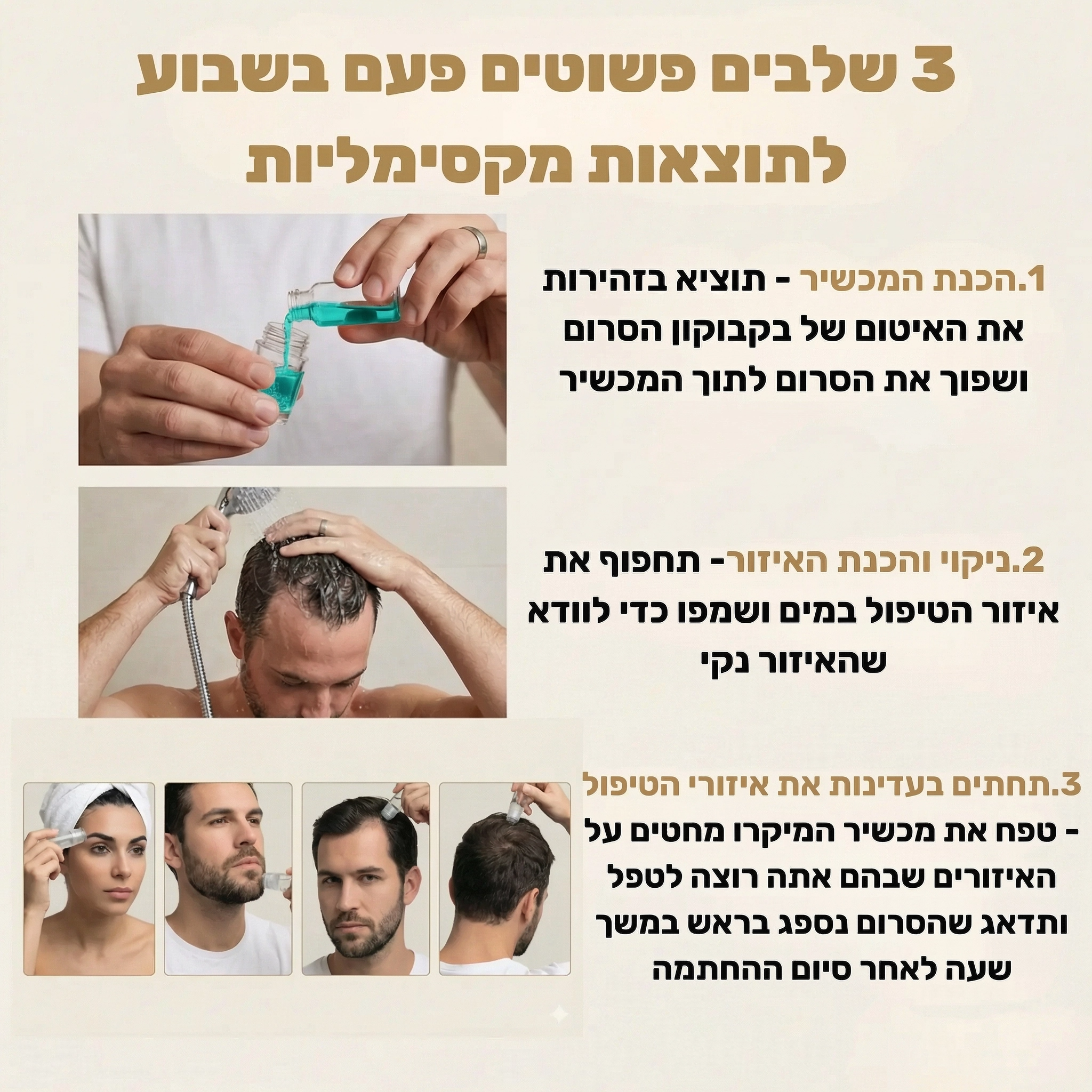 Revivex 2.0™ - ערכה לטיפול ושיקום נשירת שיער והתקרחות